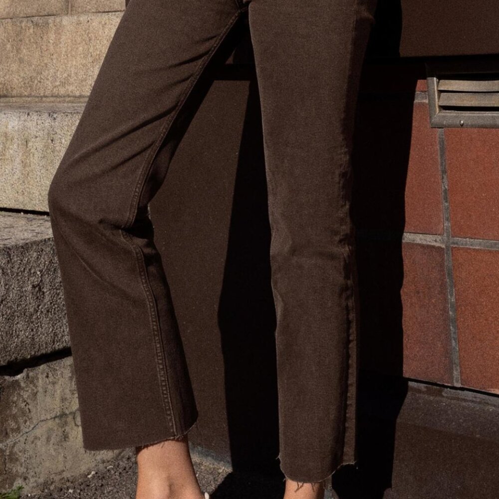 TRF HIGH-WAISTED CROPPED FLARE JEANS